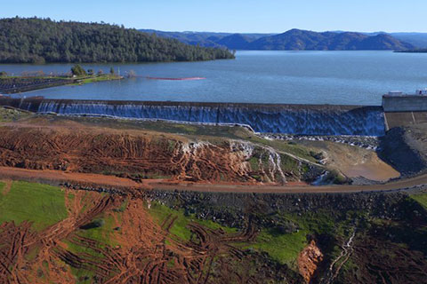 Lake Oroville Surges Over Emergency Spillway for First Time in History