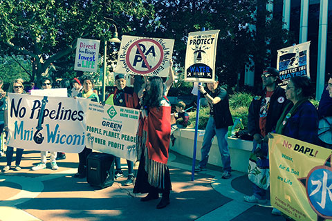 Marchers in Palo Alto Demand Banks Defund DAPL